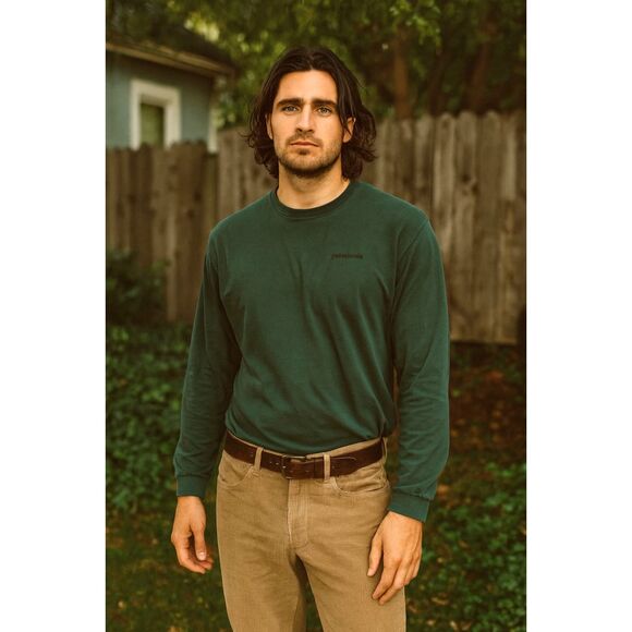 Patagonia Green Long Sleeve T Shirt Tee Top  Mens Size XL - Picture 1 of 9